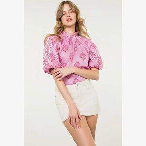 THML Pink Patterned Blouse